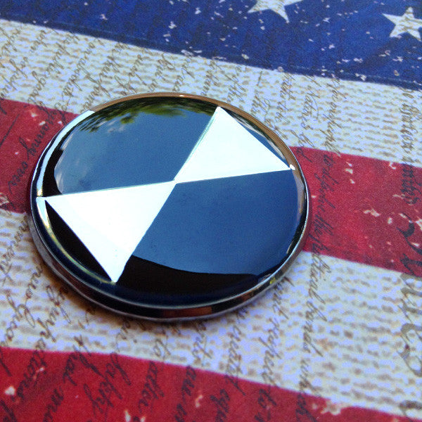 Black and Chrome 7th Infantry Division Light Fighters Metal Auto Emblem pointing left