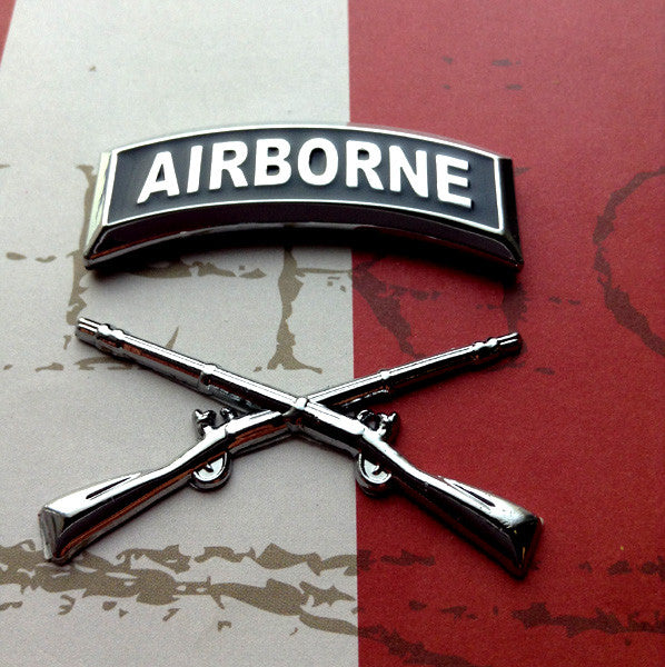 Airborne Tab Decal With Infantry Branch Insignia Decal