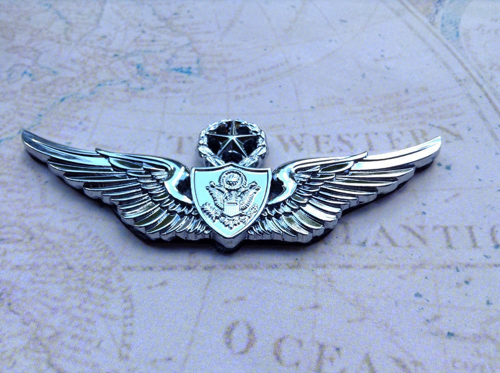 US Army Aircrew Badge Metal Decals, Basic, Senior or Master