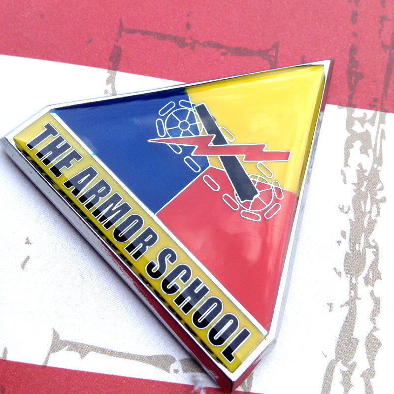 US Army Armor School Decal Army Badge Car Emblem Full Color On an Angle