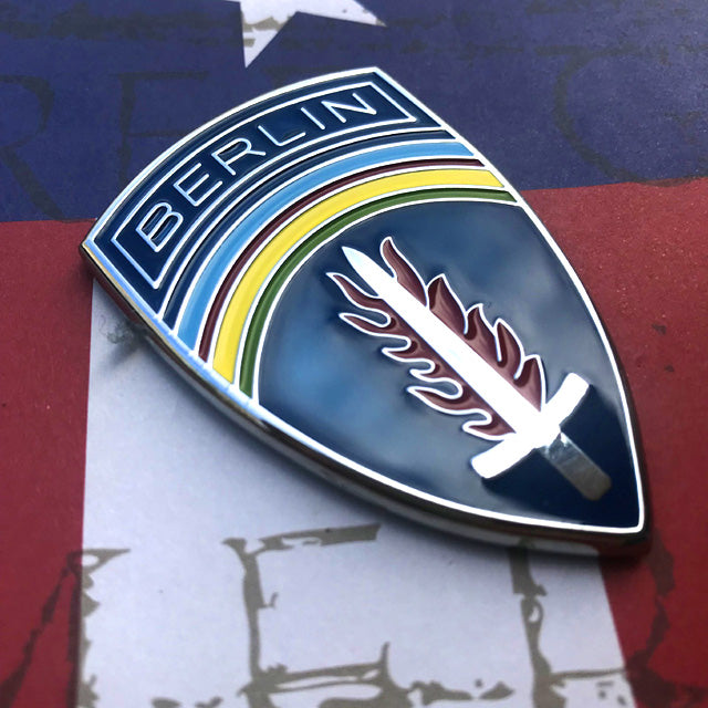 Army Berlin Brigade Metal Car Emblem Darker but Full Color