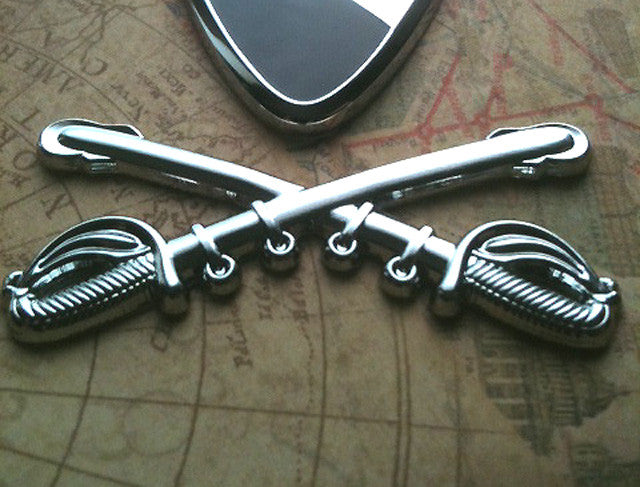 Cavalry Insignia Metal Decal For Cars, Trucks, SUVs, or Motorcycles