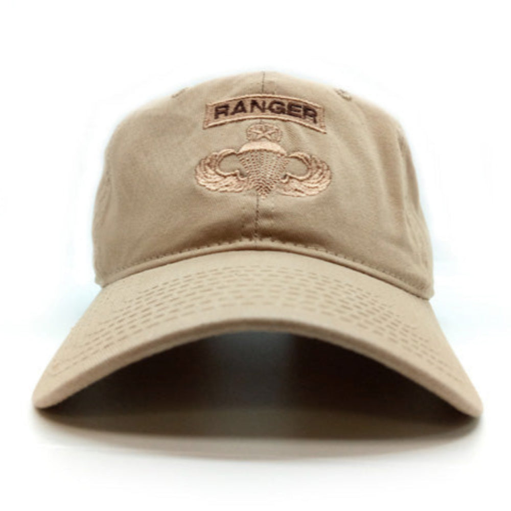 Beige cap with 'Ranger' emblem on a white background