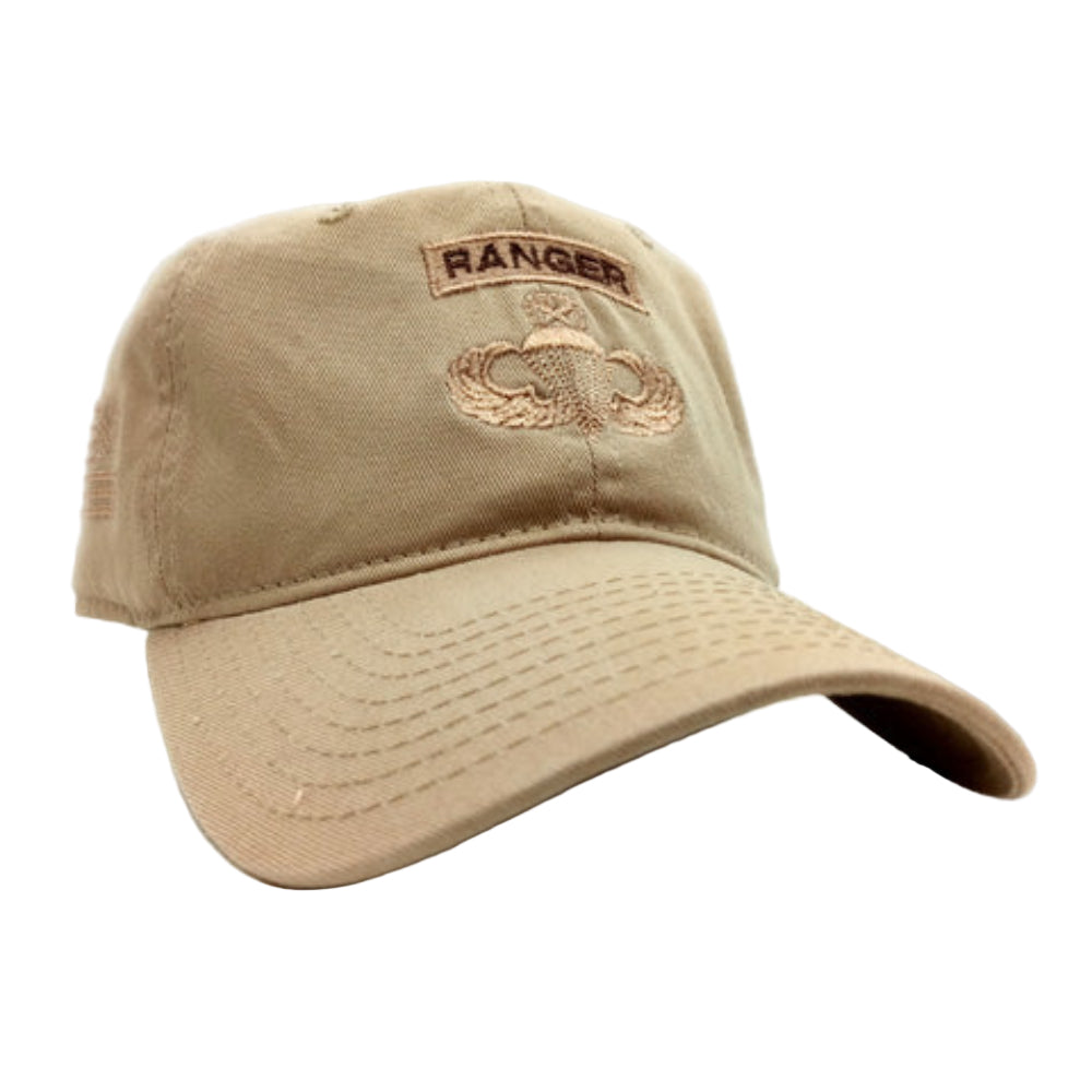 Airborne Ranger DCU Baseball Cap with  embroidered reverse US Flag