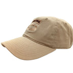 Airborne Khaki Baseball Cap Facing Left on a White Background