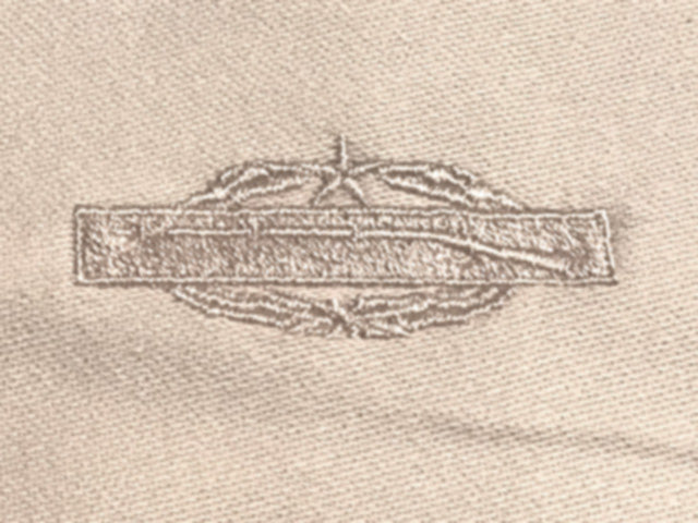 Beige Cap with Embroidered Combat Infantry Badge Second Award