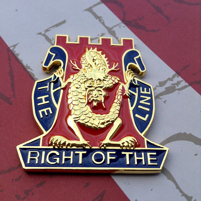 Full Color 14th Infantry Regiment Golden Dragons Metal Decal