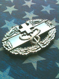 Combat Medic Badge 1st Award Metal Car Emblem on blue and white stars