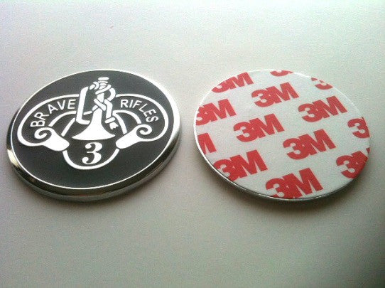 3rd Cavalry Regiment Brave Rifles Metal Car Emblem With 3M Adhesive