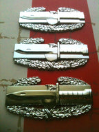 Combat Action Badge (CAB) Metal Car Emblem Set of 3