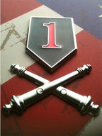 Field Artillery Branch Insignia Metal Car Emblem With Military Decal