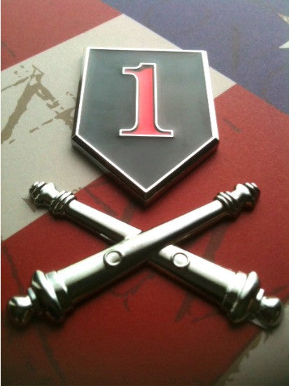 Field Artillery Branch Insignia Metal Car Emblem With Military Decal