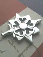 Military Intelligence Corps Metal Car Emblem on a left Angle
