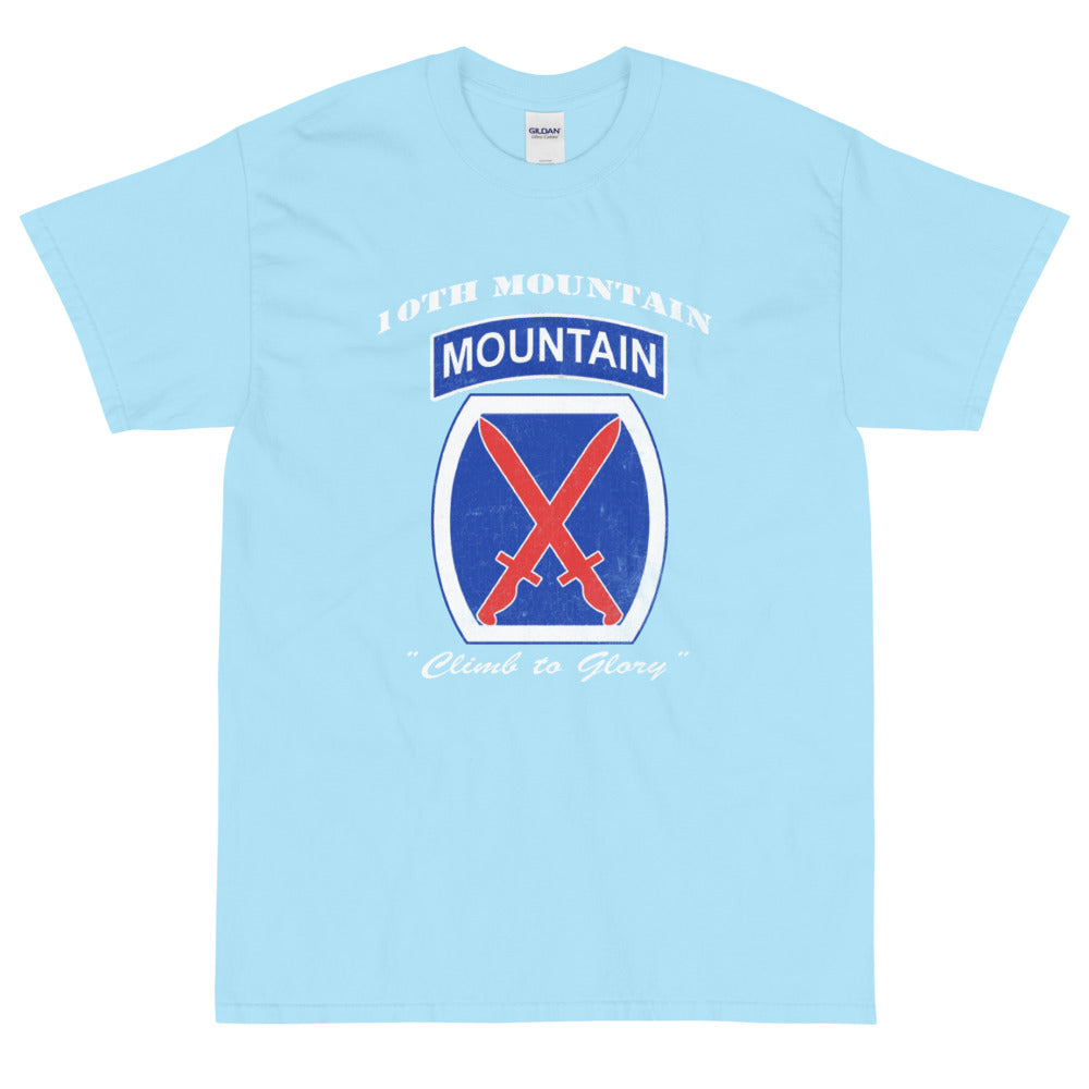 10th Mountain Div Climb To Glory Distressed T-Shirt