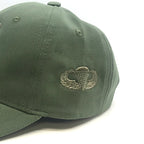 OD Green Cap with embroidered Basic Jump Wings Badge