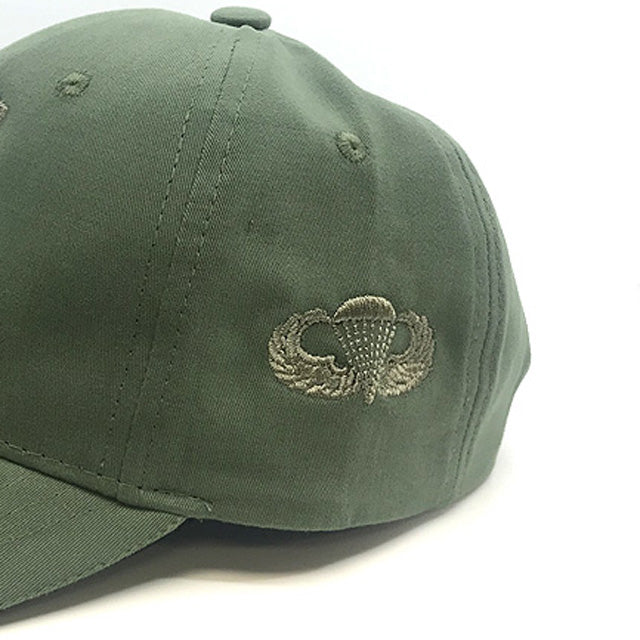 OD Cap with Embroidered Jump Wings Badge