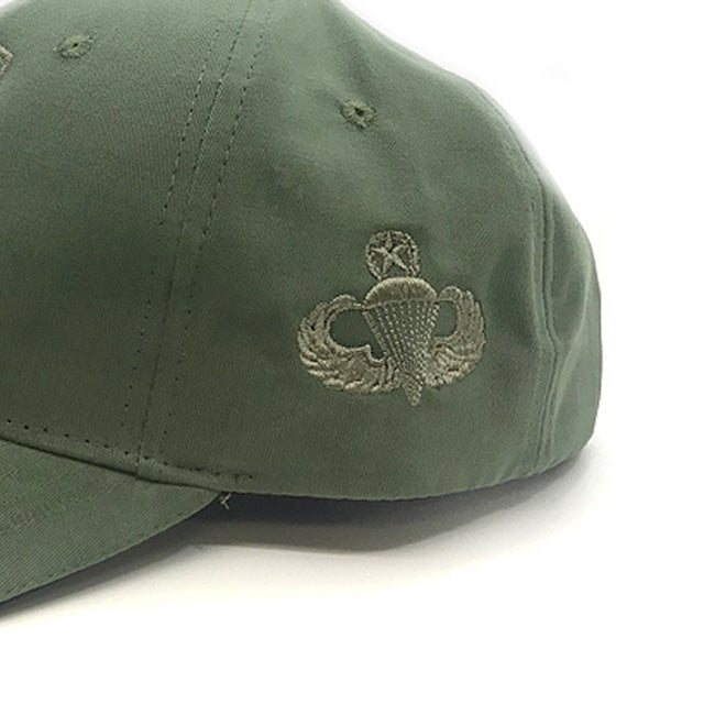 OD Green Hat with embroidered master jump wings badge