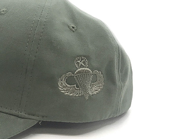 OD green cap with embroidered Master Jump Wings Badge