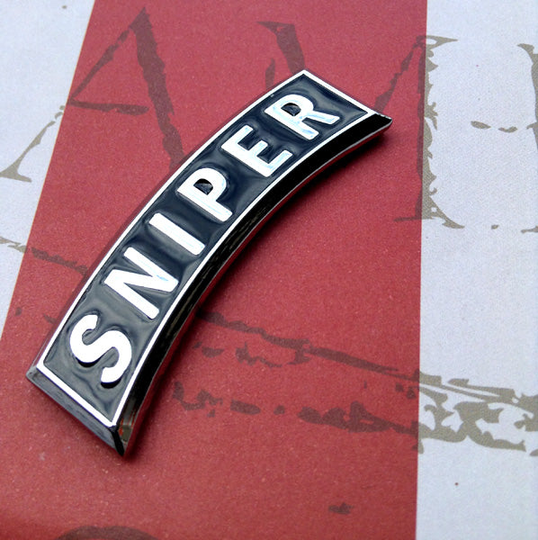 Sniper Tab Metal Decal for Trucks, Cars, SUVs or Motorcycles