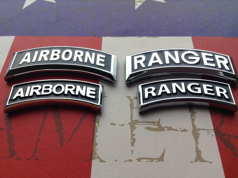 Large and Small Airborne and Ranger Tab Decals