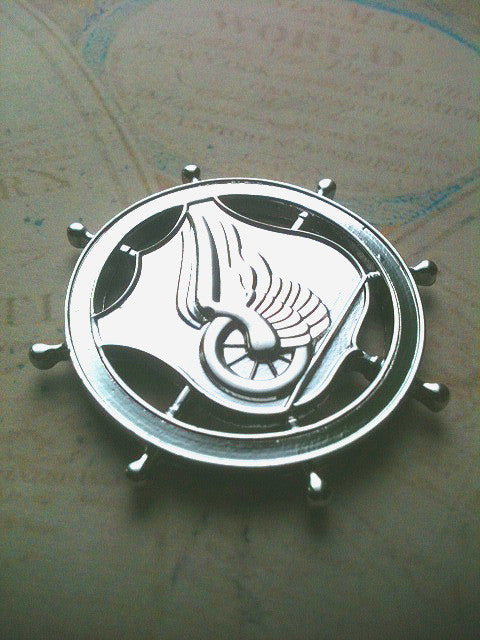 Chrome Army Transportation Insignia Metal Decal