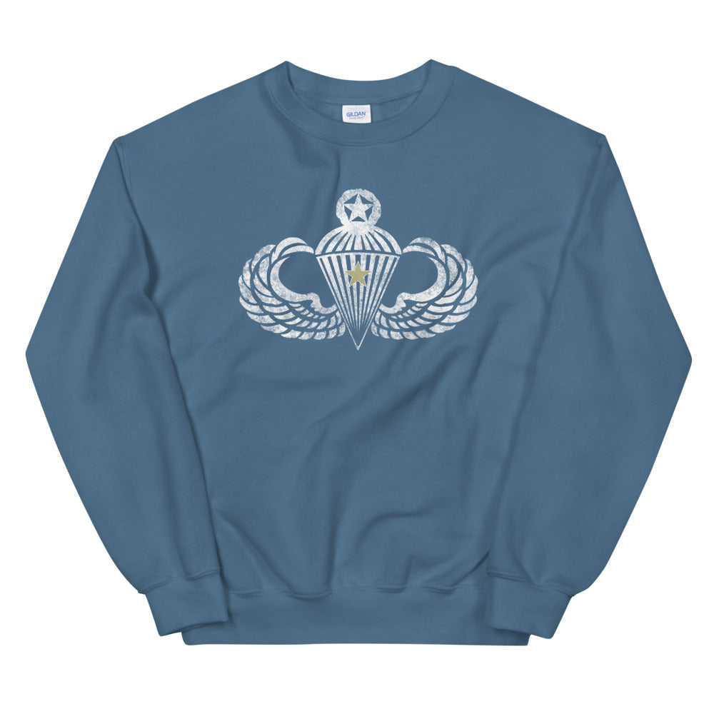 Master Wings w/Combat Star Distressed Sweatshirt
