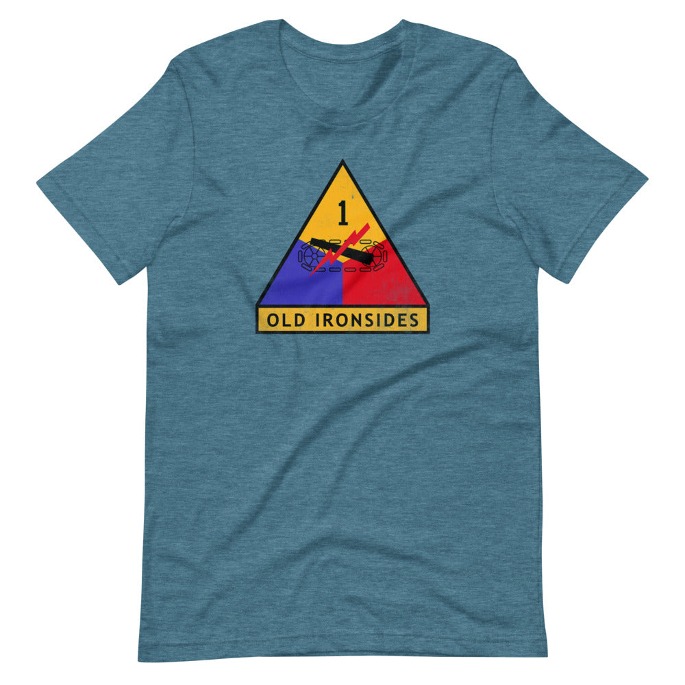 1st Armor Division Old Ironsides Distressed T-Shirt