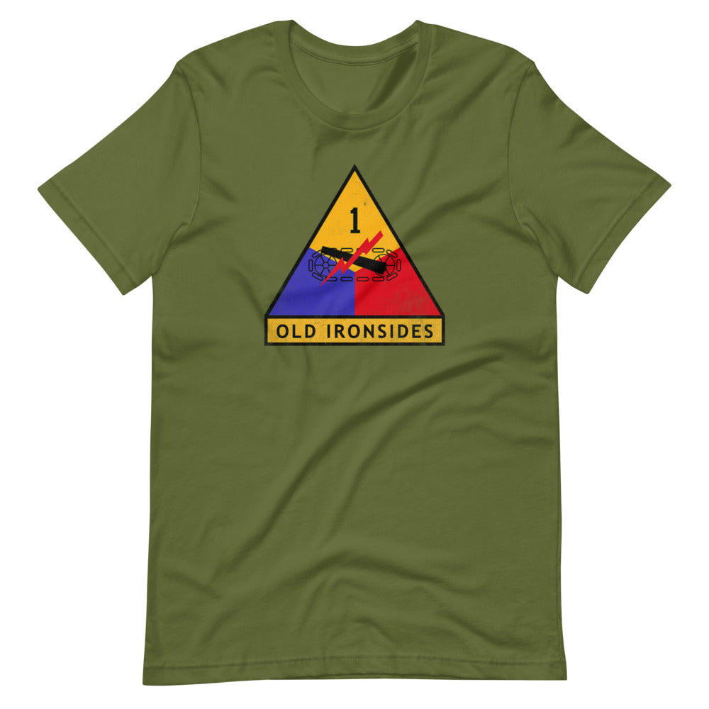 1st Armor Division Old Ironsides Distressed T-Shirt