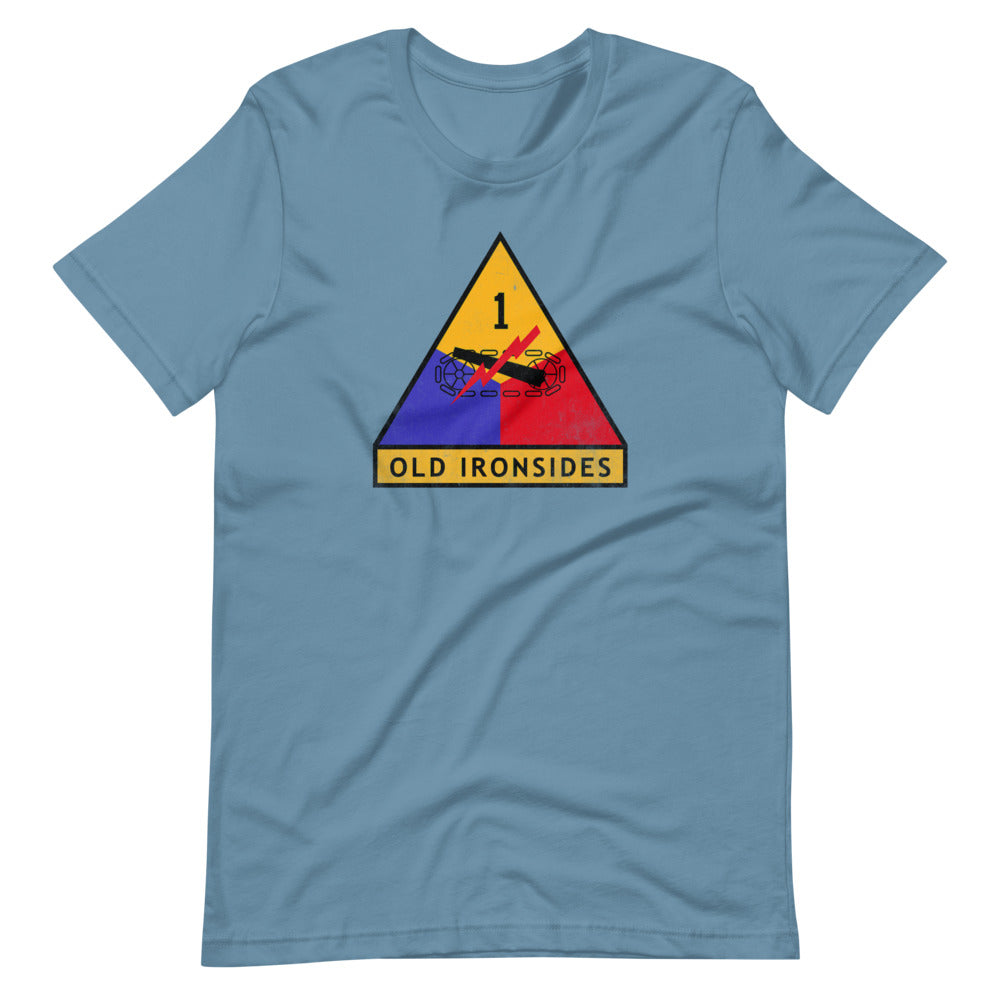 1st Armor Division Old Ironsides Distressed T-Shirt