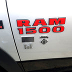 20th Engineer Brigade Metal Auto Emblem Under Red RAM 1500 Decal with US Flag and Engineer Branch insignia Decal